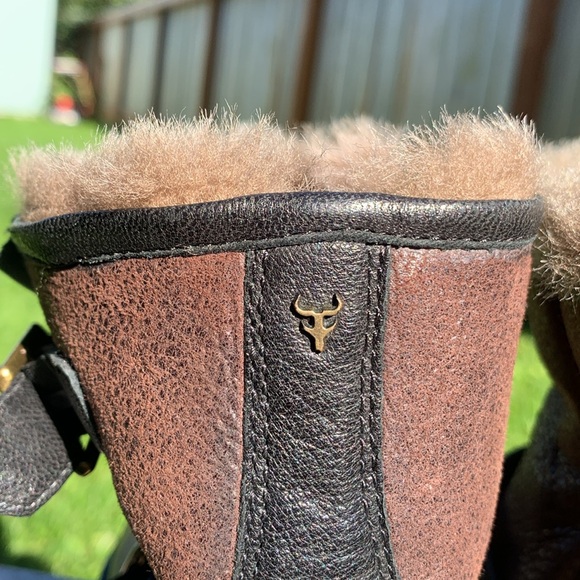 Trask Shearling Lined Moto Boots Brenna - Picture 7 of 13